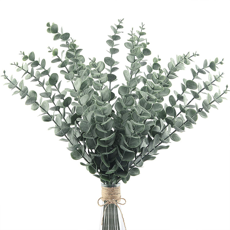 Eucalyptus Preserved - 20pcs Artificial Eucalyptus Stems Leaves Green