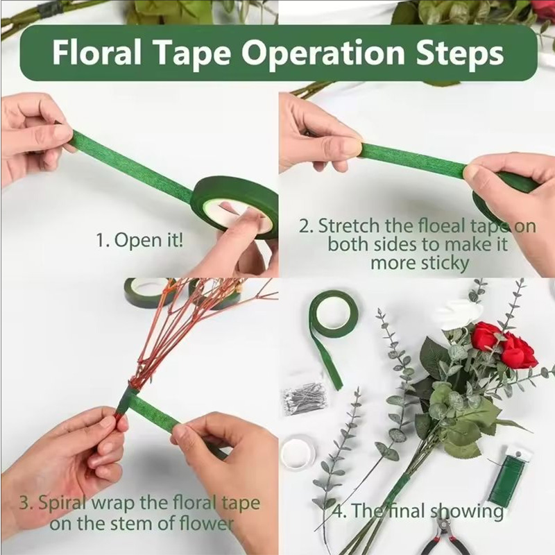 30 Yard 12MM Floral Stem Tape  - Floral Tape Green review and price